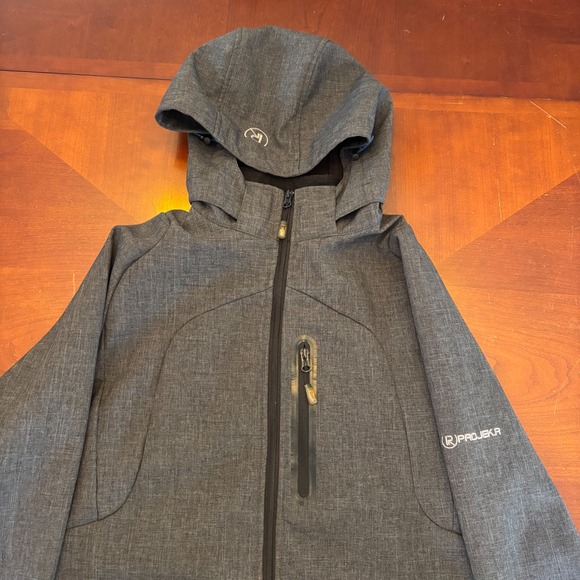 PROJEKA Other - PROJEKA | Gray | Men's M | Softshell Hooded Jacket |‎ Rain Wind Resistant Coat